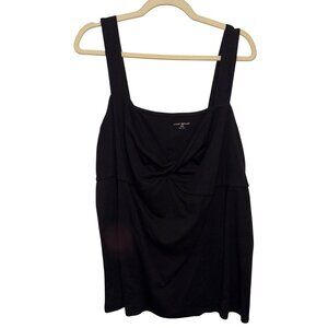 Lane Bryant Black Sleeveless Twist Front Top Size 26/28